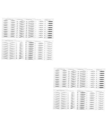 POPETPOP 20 Sheets Imitation Eco Eyebrow Sticker Eyebrow Trimming 4d 21.5X14cmx2pcs Blackx2pcs
