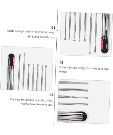Hemoton 7pcs Stainless Steel Ear Cleaning Tool Set - Ear Wax Removal Kit for Ear Cleaners - Spring Tool for Gentle Ear Cleaning - Cosmetic Silver - Buy Online on GoSupps.com
