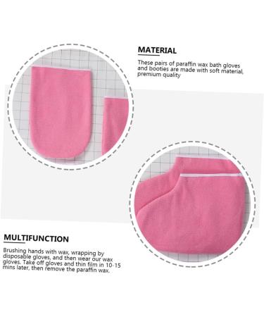 FRCOLOR Practical Wax Heat Cover 10 Sets Leather Horn Boots Mittens Polyester Lining Work Manicure Tools Moisturizing Hand Gloves - Buy Online on GoSupps.com