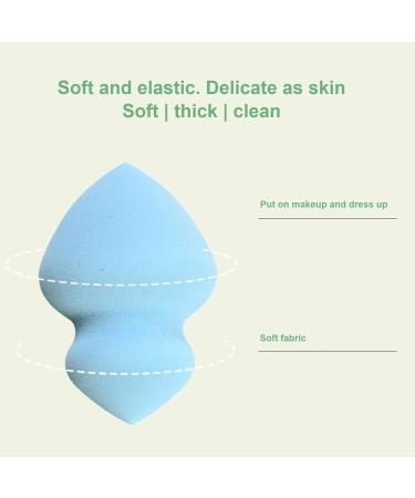 Makeup Sponges For Foundation Gyro Shape Soft Beauty Cosmetic Blender - Professional Streak Application Blender Sponge For Foundation Liquid Cream And Powder Gyro Beauty Egg 28*40*60 Blue - Buy Online on GoSupps.com