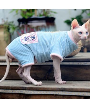Rayminsino Sphinx Litter Clothing for Pets - Highly Elastic Four-Legged Kitten Apparel in SS Blue | Ideal for Hairless Cats | International Shipping - Buy Online on GoSupps.com