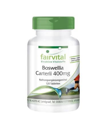Fairvital |Boswellia carterii 400 mg - 120 vegan tablets - African frankincense extract - 65% Boswelliasic - quality -checked and high dose - made in Germany - Buy Online on GoSupps.com