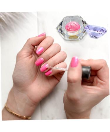 Beavorty nail art crystal cup cosmetics glass jars nail polish glass cup crystal glass cup nail art glass jar lipstick glass jar cream glass jar manicure purple big diamond 6.5x8cm Purple - Buy Online on GoSupps.com