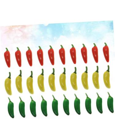 ABOOFAN 60pcs Artificial Chili Faux Chili Mini Bubble Pepper Accessories Vegetable Pickled Peppers - Buy Online on GoSupps.com