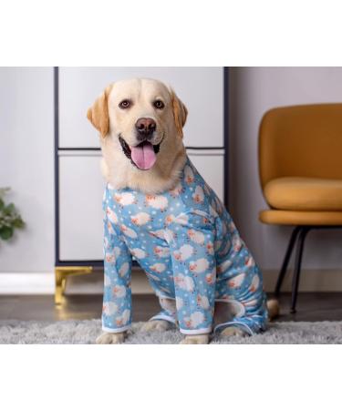 Dog Cooling Clothes Breathable Mesh Cooling Pajamas for Dogs Sunscreen Cooling Dogs Four-Legged Jumpsuit Costumes for Medium and Large Dogs Indoor Outdoor (5XL Blue sheep) 5XL Blue sheep - Buy Online on GoSupps.com