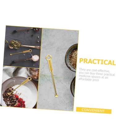 48 pcs Micro Home Power Hanging Teaspoons Scoop Mini Cleaner Screw Exquisite Vintage Keychain Tiny Metal Salt Steel Scoops Teaspoon Practical Delicate Gold Scooper Tableware Spoons (Color : Golden  - Buy Online on GoSupps.com