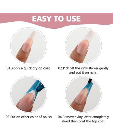 Buy Sibba 36 Pcs French Manicure Nail Stickers - Self-Adhesive Nail Design Tools for DIY Gel Nails | International Shipping Available - Buy Online on GoSupps.com