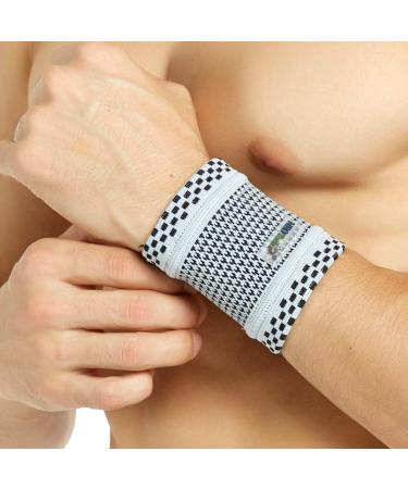 NeoTech Care Bamboo Wrist Band - Elastic & Breathable for Sports - Grey, Medium - 1 Pack - Buy Online on GoSupps.com