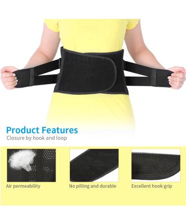 Adjustable Lumbar Brace Belt - Compression Back Support for Lower Back Pain Relief - Black L Code - Buy Online on GoSupps.com