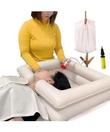 Inflatable Bedside Shampoo Basin - Hair Washing Bedside Shower System in Bed Bath for Bedridden Disabled Elderly Pregnancy(Set of 5)