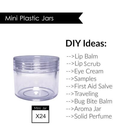 20g/20ml Clear Empty Container Jars with Screw Lids (24 Pack) - BPA Free for Lotions, Lip Balm, Makeup Samples - Buy Online on GoSupps.com
