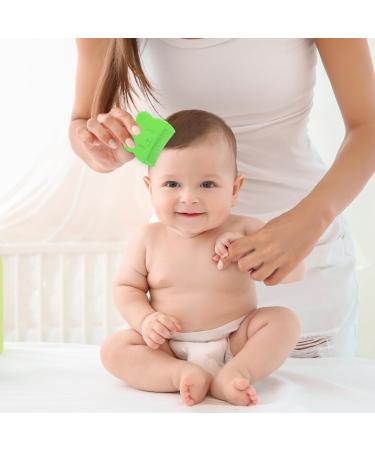 2 Pcs Baby Comb and Hair Brush Set for Cradle Cap - Green | Toddler and Newborn Grooming Kit - Buy Online on GoSupps.com