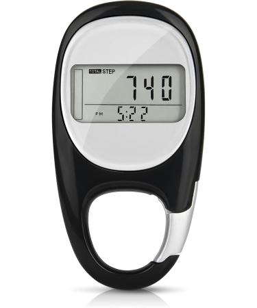 Flintronic 3D Step Counter Pedometer - Accurate Walking Tracker for Seniors & Kids | Calorie Consumption Meter - Black - Buy Online on GoSupps.com