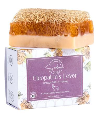SABUN CO. Donkey Milk Soap with Honey - Natural Exfoliating Loofah Soap Bar - Nourishing, Hydrating, Moisturizing Handmade Soap For Face and Body - Soap With Loofah Inside [4.4 oz - 125 gr] Donkey Milk & Honey - Buy Online on GoSupps.com
