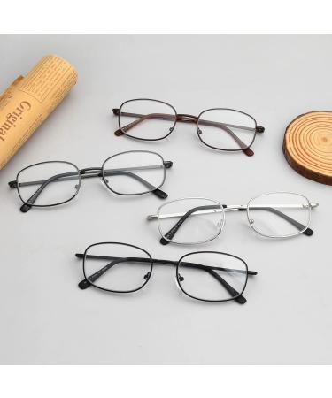 Eyekepper Metal Frame Reading Glasses +1.75 - 4 Pack with Spring Hinge | Stylish Multi-Coloured Readers for Comfortable Vision - Buy Online on GoSupps.com