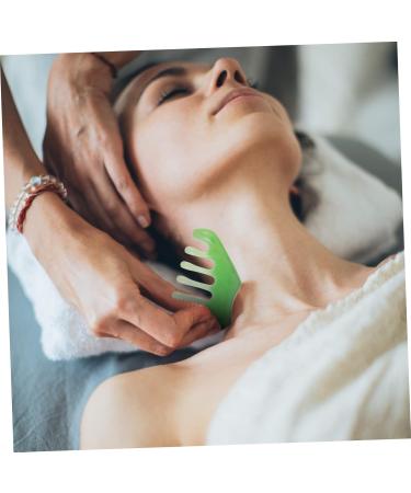 Fomiyes 2-Stroke Massage Comb & 8-Teeth Gua Sha Tool | Jade Scraping Massage Device for Enhanced Circulation - Ships Internationally - Buy Online on GoSupps.com