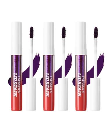 LuckNest Peel Off Lip Stain Lip Tint Set of 3 long lasting peel off matte lip gloss matte liquid lipstick nude lip gloss waterproof lip tint non stick for women