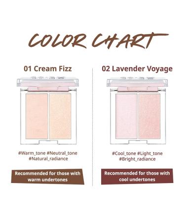 CLIO Prism Highlighter Duo: Lavender Voyage - Face Illuminator Palette for Natural Glow | Long-Lasting Shimmer & Pearl Powder | On-The-Go Makeup Kit - Buy Online on GoSupps.com