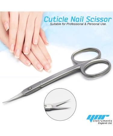 Nail Scissors Professional Cuticle Scissors Extra Strong Straight Curved Manicure Nail Art Scissors (CS-04) - Buy Online on GoSupps.com