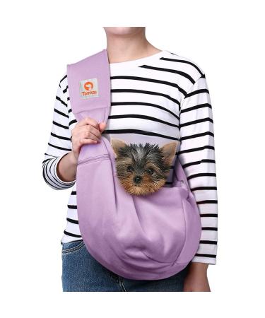 Tomka's dog carrier bag for small dogs - dog wearing bags with zipper bag and adjustable strap - dog transport bag for on the way violet dog carrier sling and carrying bag in a violet m - Adjustable strap