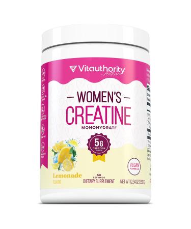 Micronized Creatine Monohydrate Powder 5g per Serving Creatine Supplement | Support ATP Boost Strength Lean Muscle & Recovery | No Sugar Dyes or Fillers | Superior Mixing - Lemonade 50 Servings