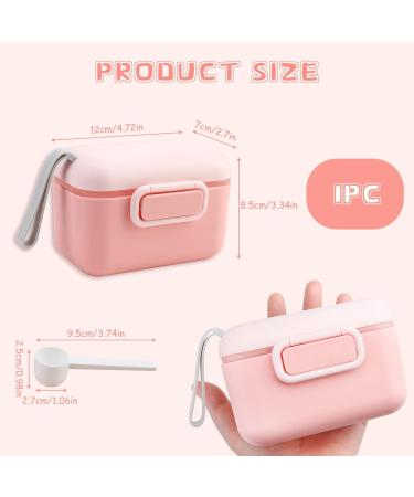 Portable Milk Powder Dispenser for Travel | Formula Powder Pots with Silicone Seal Cover, Leveler & Spoon - 400ml - Buy Online on GoSupps.com