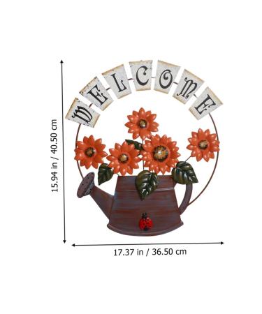 Alipis 1pc for Hanging Sign Club Coffee Shop Home Art Vintage Sunflower Pub Pendant Welcome Plaque Iron - Buy Online on GoSupps.com