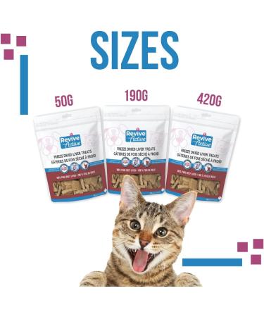 Revive Active Freeze Dried Beef Liver Treats for Dogs and Cats 420gr- Nutritious Pure and All Nutritive Low Calorie Per Treat Great for Training Easy to Break in Pieces 420 g (Pack of 1) - Buy Online on GoSupps.com