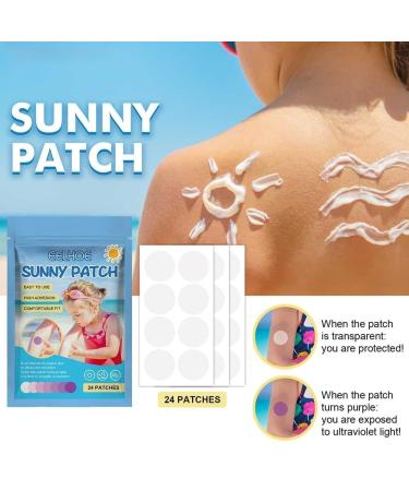 24 Pcs UV Stickers for Sunscreen Waterproof UV Detection Stickers Sun Cream to Reapply Detection Reminder Patch for Adults Waterproof Patches Sunscreens and Tanning Products - Buy Online on GoSupps.com