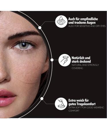 Anesthesia Colored Contact Lenses Claro - Monthly Soft Color Lenses for Dark Eyes (0.00 Diopter) - Buy Online on GoSupps.com