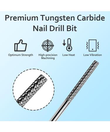 CGBE Nail Miller Attachments - 3/32 Wolfram Carbide Nail Drill Bits for Manicure & Pedicure Long-Barrel Skin Remover Medium Grain Buffers - Buy Online on GoSupps.com