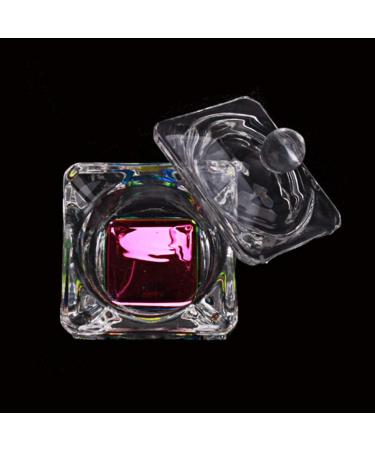 1 pc Rainbow Glass Crystal Acrylic Liquid Holder Dish Dappen Dish Glass Cup with Lid Bowl for Acrylic Powder Monomer Nail Tool HJ-NAPB019 (Square Shape) HJ-NAPB019-Square - Buy Online on GoSupps.com