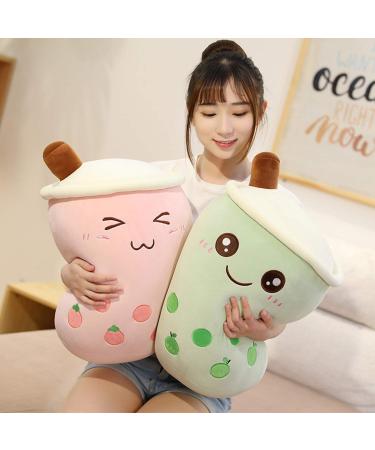 Kekeso Boba Plush Pillow - Soft Bubble Pearl Milk Tea Stuffed Toy Hugging Cushion (Pink, 35cm/13.77inch) - Buy Online on GoSupps.com