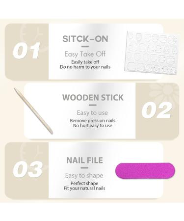 Milk White Almond Shape Press on Nails - Medium Length Stick on Solid Color Almond Nails | KXAMELIE Fake Nails for Daily Wear - Buy Online on GoSupps.com