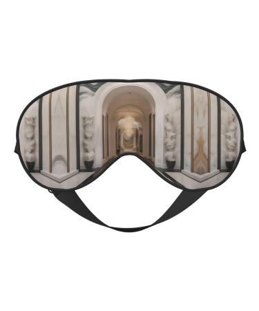 Marble Mural Print Ultra-Soft Light-Blocking Eye Mask for Optimal Comfort and Restful Sleep