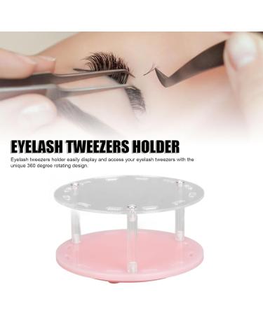 Acrylic Eyelash Tweezers Stand Holder 12 Holes Rotatable Design Organized Storage for Extension Tools (Terrazzo Pattern Color) - Buy Online on GoSupps.com