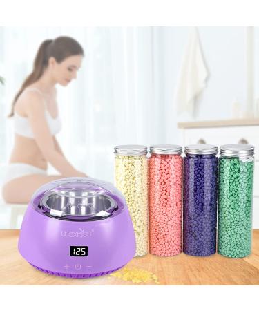 Digital Portable Electric Wax Warmer 16.9oz for Hair Removal - Violet with See-Through Cover - Buy Online on GoSupps.com