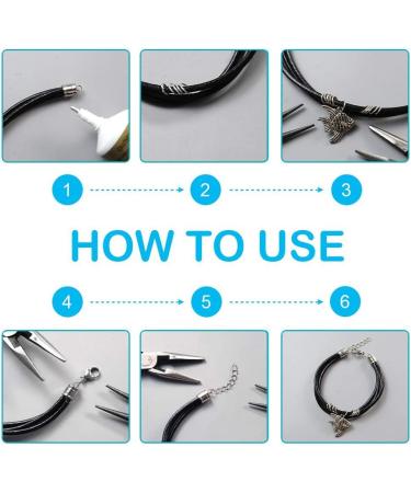 100PCS Arricraft 304 Stainless Steel Cord Ends for Jewelry Making - Glue-in Fasteners for Necklace, Tassel, Leather - 6mm, Loop 2mm - Buy Online on GoSupps.com