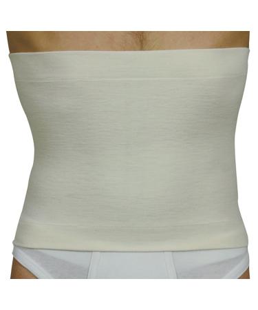 MANIFATTURA BERNINA Elan 500427 - Thermo-heating belt belly warmer made of merino wool white height 27 cm 1 pack
