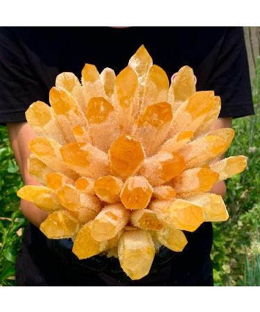 Natural Yellow Phantom Quartz Crystal Cluster Specimen Crystal Cluster (Size : 500-550g) - Buy Online on GoSupps.com