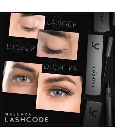 Lashcode Mascara 10ml - Lengthening & Thickening Eyelash Mascara | Stimulates Growth | Buy Internationally - Buy Online on GoSupps.com