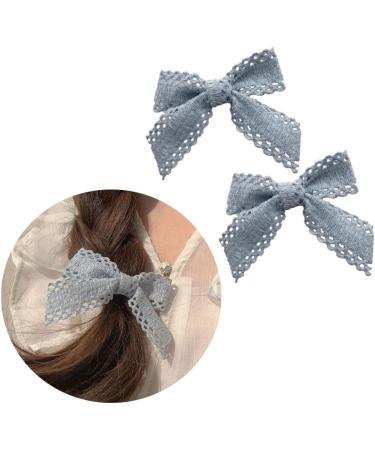 Limtula Cute Flat Clips Hairpin -Style Balletcore Headdress Bunches Accessories Lace knot Cute Headdress Blue - Buy Online on GoSupps.com
