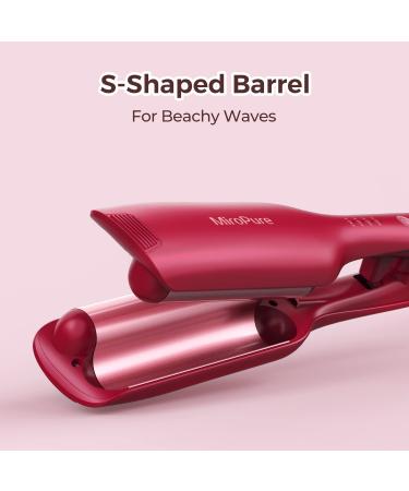 1 Inch Hair Waver Iron Beach Wand Crimper Barrel Curling Iron - Adjustable Heat, Auto Shut-Off, Long Lasting Waves - Dual Voltage - Buy Online on GoSupps.com