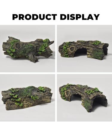 Fazhongfa Aquarium Decorations - Artificial Hollow Tree Trunk Resin Cave for Betta Fish & Reptiles | Small & Medium Aquariums - Buy Online on GoSupps.com