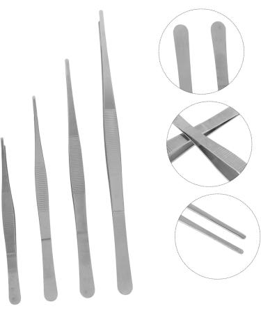 Buy Angoily 8 Pcs Tweezers Set - Stainless Steel Jigsaw Round Head Tissue Pliers - 30x1.5cm - International Shipping - Buy Online on GoSupps.com