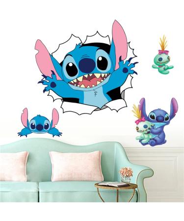 Lilo and Stitch 3D Wall Stickers - Kids Cartoon Decals for Nursery and Bedroom Decor | 16.5X23.6 inch - Buy Online on GoSupps.com