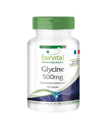 Fairvital | Glycine 500mg VEGAN - Highly dosed - 120 capsules - amino acid