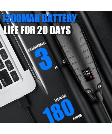 Professional Cordless Hair Clippers for Men - Rechargeable Barber Trimmer with LED Display for Precise Hair Cutting - Buy Online on GoSupps.com