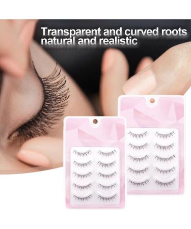 10pairs Fake Eyelashes Eyelashes Natural Look False Lashes Fluffy Wispy Fake Eyelashes Strip Lashes Short Cat Eye Lashes for Beginner Eye Makeup(Black) - Buy Online on GoSupps.com