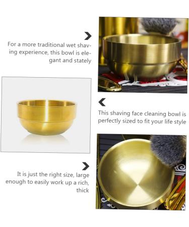 Frcolor Pigment 3ST Foam Dishwasher Razor Soap Cream Mug - Facial Cleaning Cup & Beard Shaving Tool (Golden 9x9x4.9cm) - International Shipping Available - Buy Online on GoSupps.com